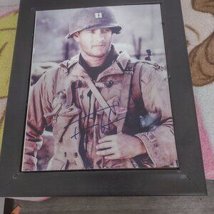 Tom Hanks Signed Picture, Saving Private Ryan With Frame (Selling As Is)